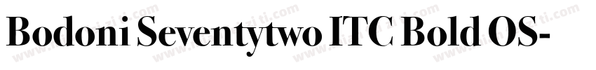 Bodoni Seventytwo ITC Bold OS字体转换